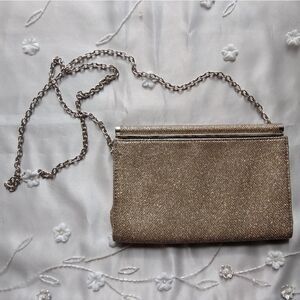 EUC KATE LANDRY Gold Metallic Glittery Gold Hardware Rounded Top Chain Strap 1lb